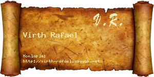 Virth Rafael névjegykártya